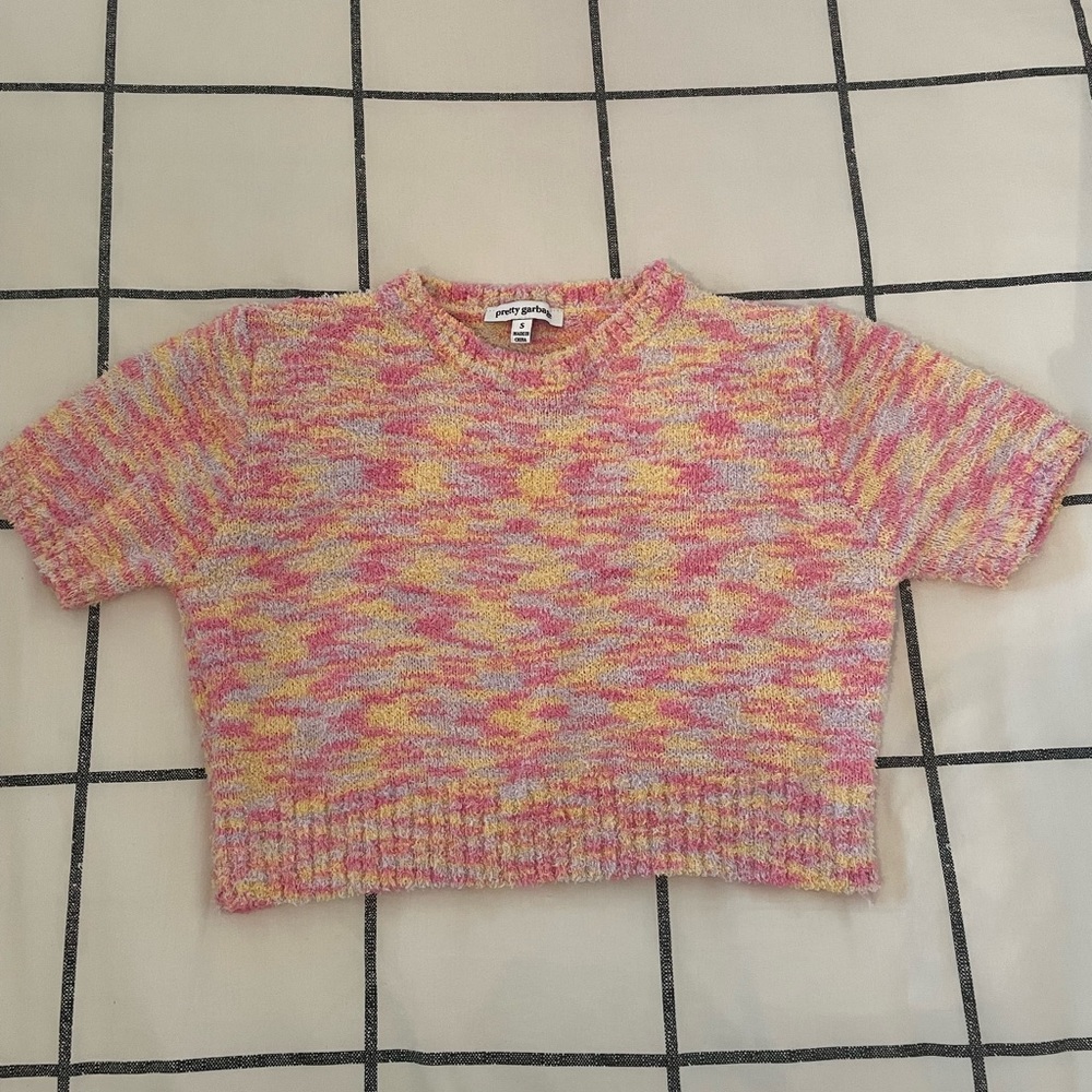Pretty Garbage Cropped Sweater